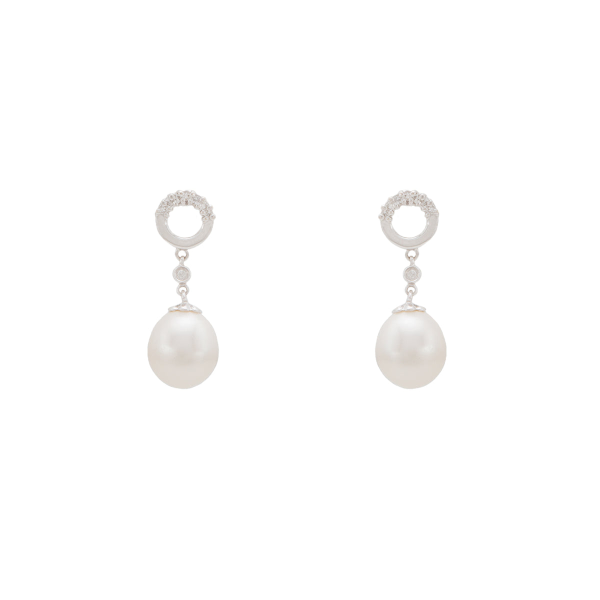 Aretes Colgantes de Perla