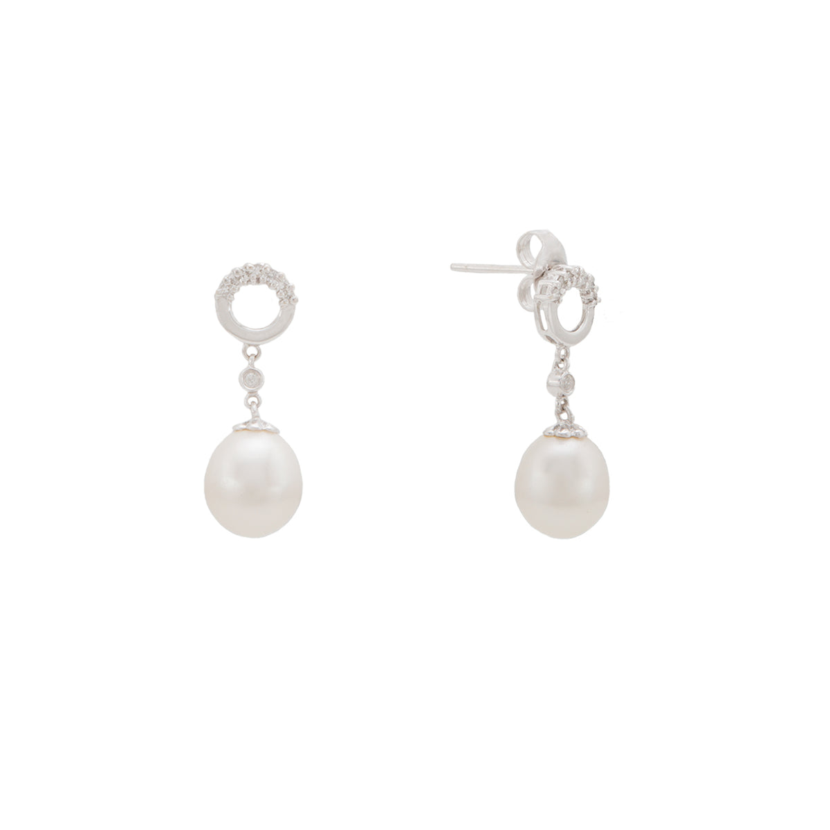 Aretes Colgantes de Perla