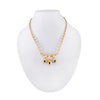Gargantilla con 3 Colgantes en Oro Amarillo 18K con Esmeraldas y Diamantes