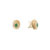 Juego de Aretes y Anillo con Diamantes y Esmeraldas