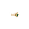 Juego de Aretes y Anillo con Diamantes y Esmeraldas
