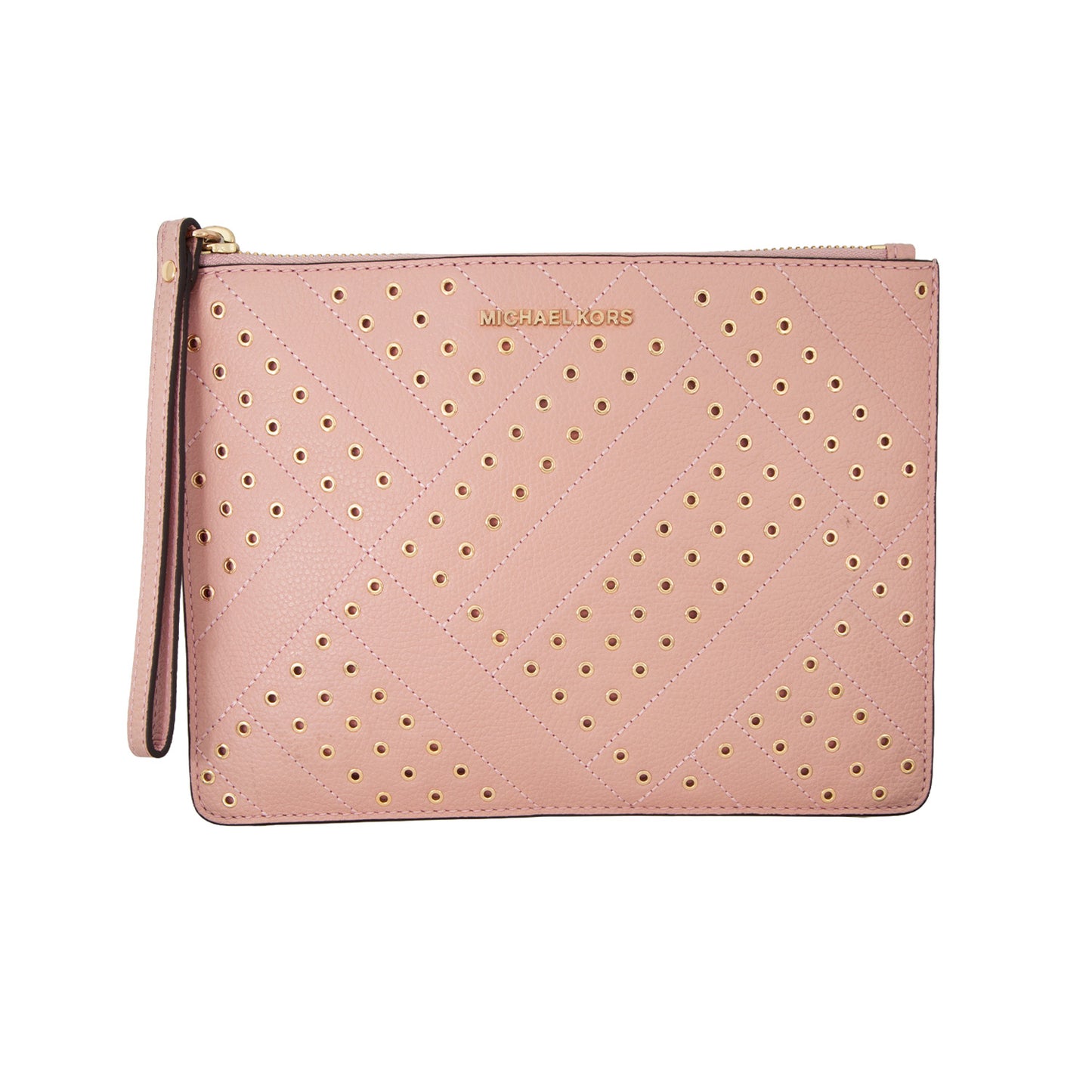 Clutch Jet Set Travel XL Studded Leather Zip