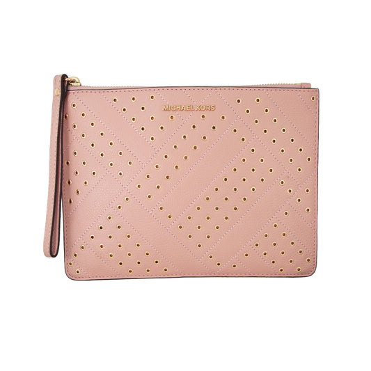 Clutch Jet Set Travel XL Studded Leather Zip