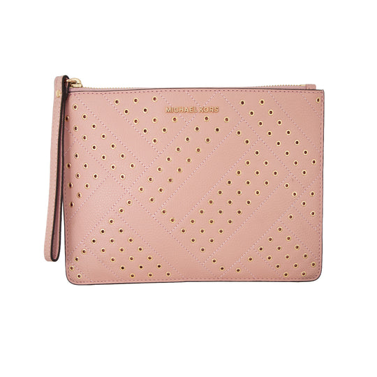 Clutch Jet Set Travel XL Studded Leather Zip