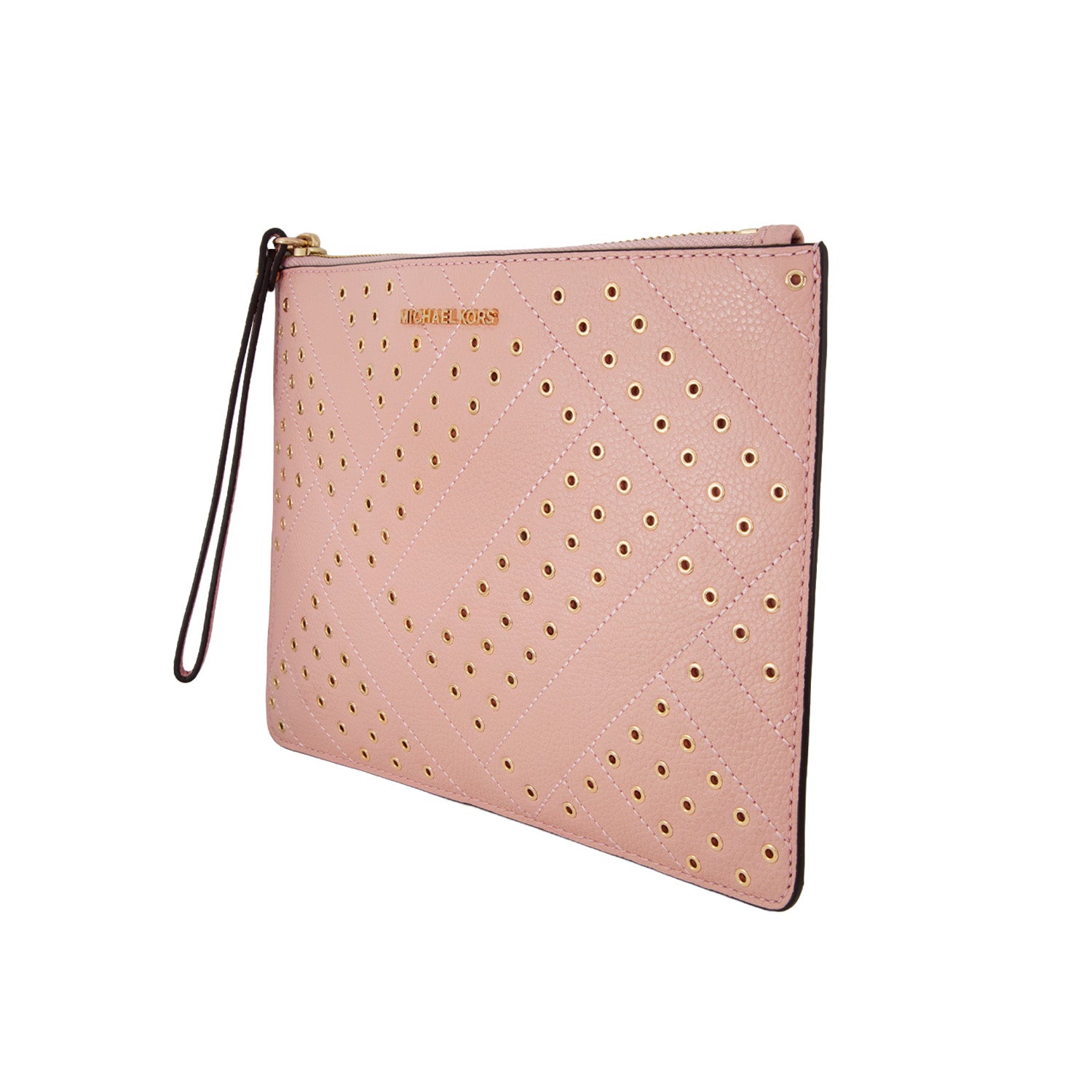 Clutch Jet Set Travel XL Studded Leather Zip
