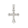 Dije Cruz en Oro Blanco 18K con Diamantes