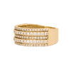 Anillo Churumbela de 5 Hilos en Oro Amarillo de 14K con Diamantes