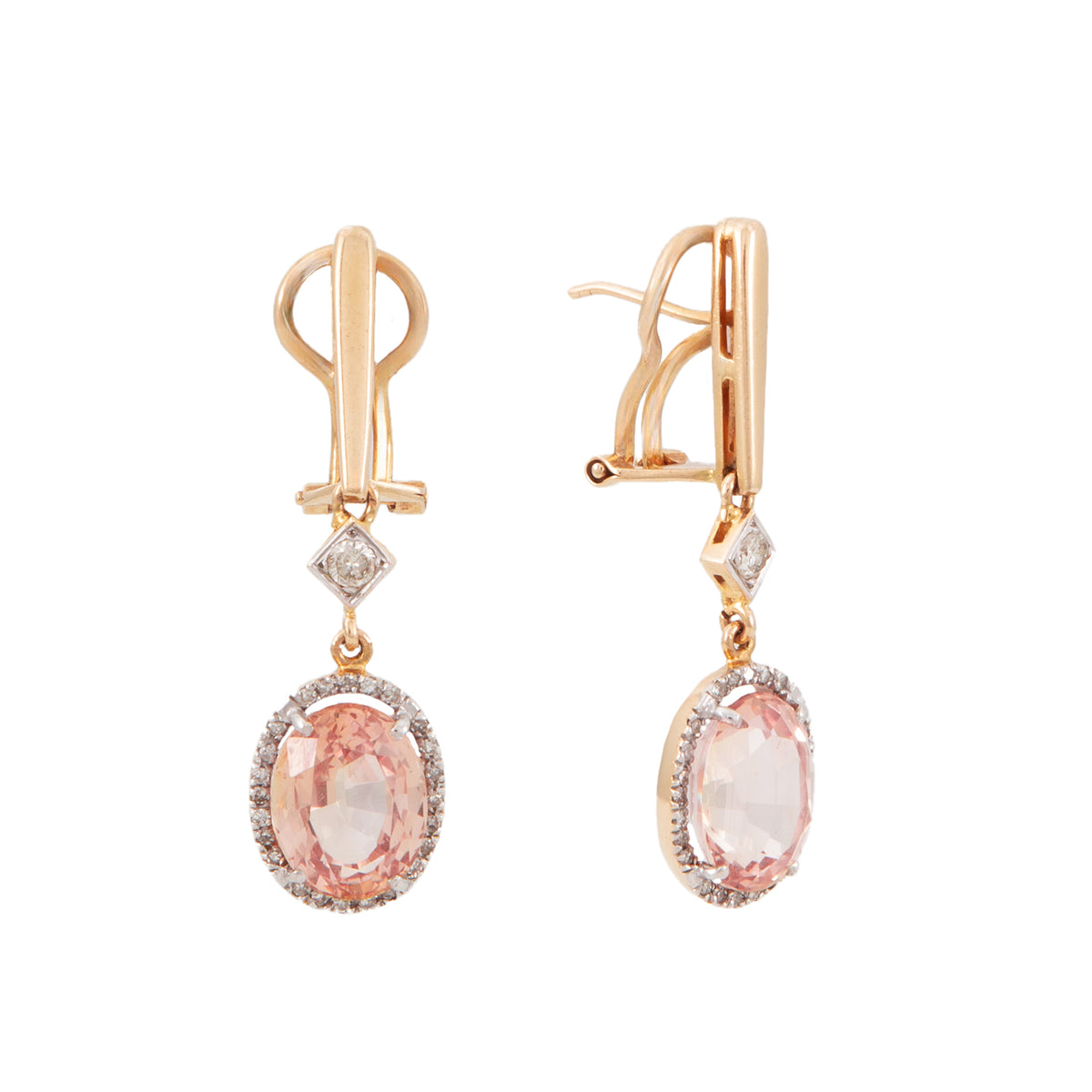 Aretes Colgantes en Oro Amarillo 14k