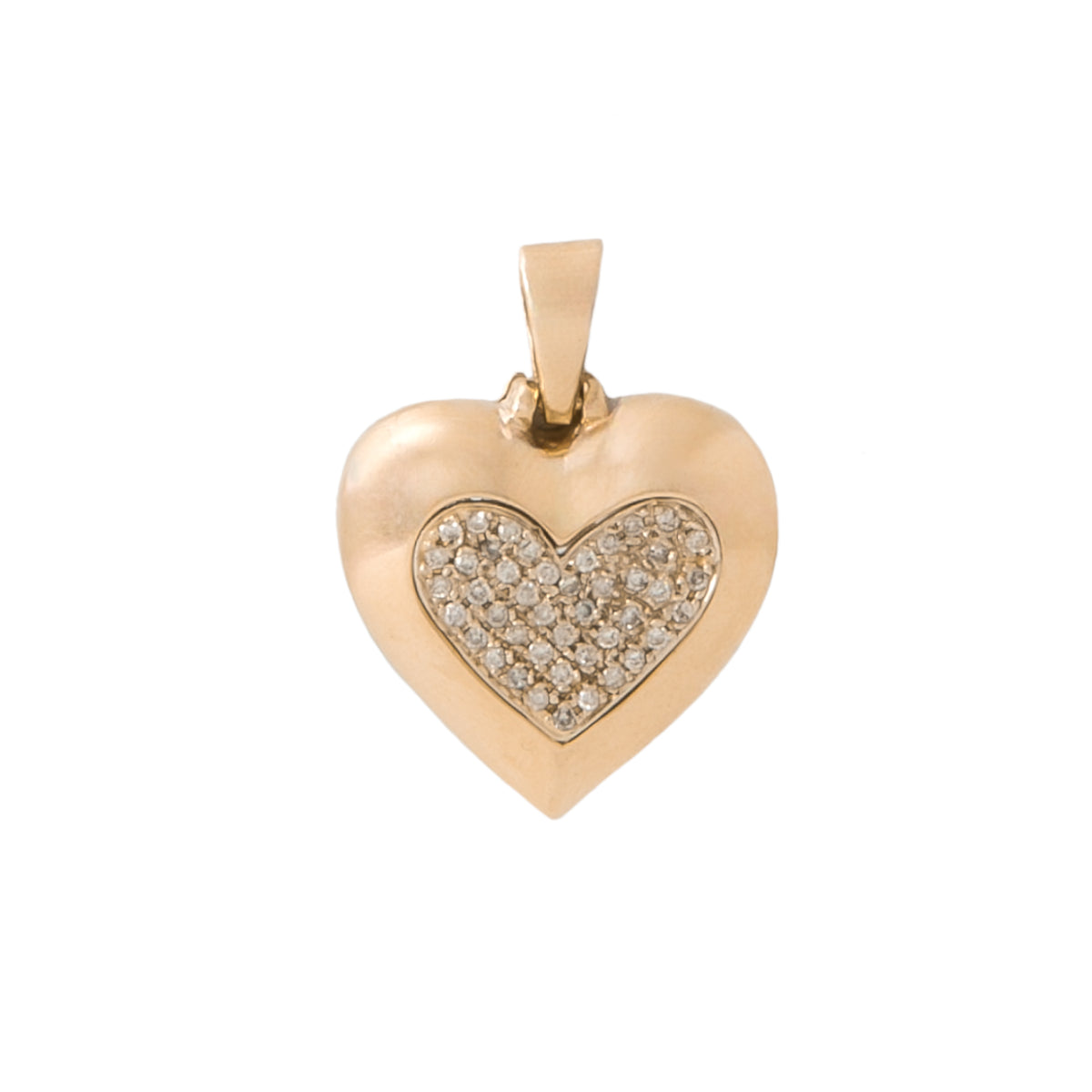 Dije Motivo Corazón en Oro Amarillo de 14k
