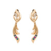 Aretes Largos con Diamantes, Zafiros, Rubíes y Esmeraldas