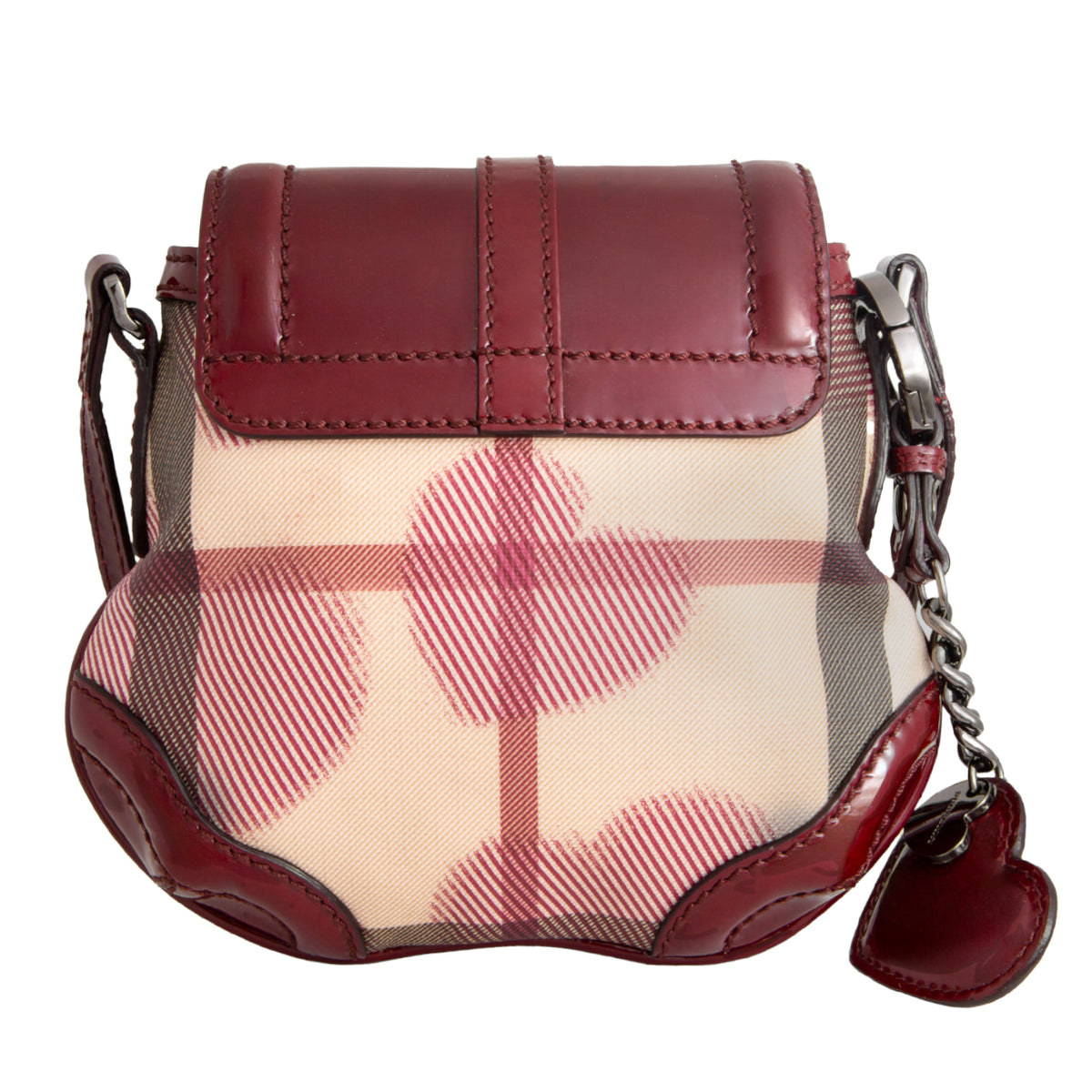 Crossbody en Lona Check con Corazones