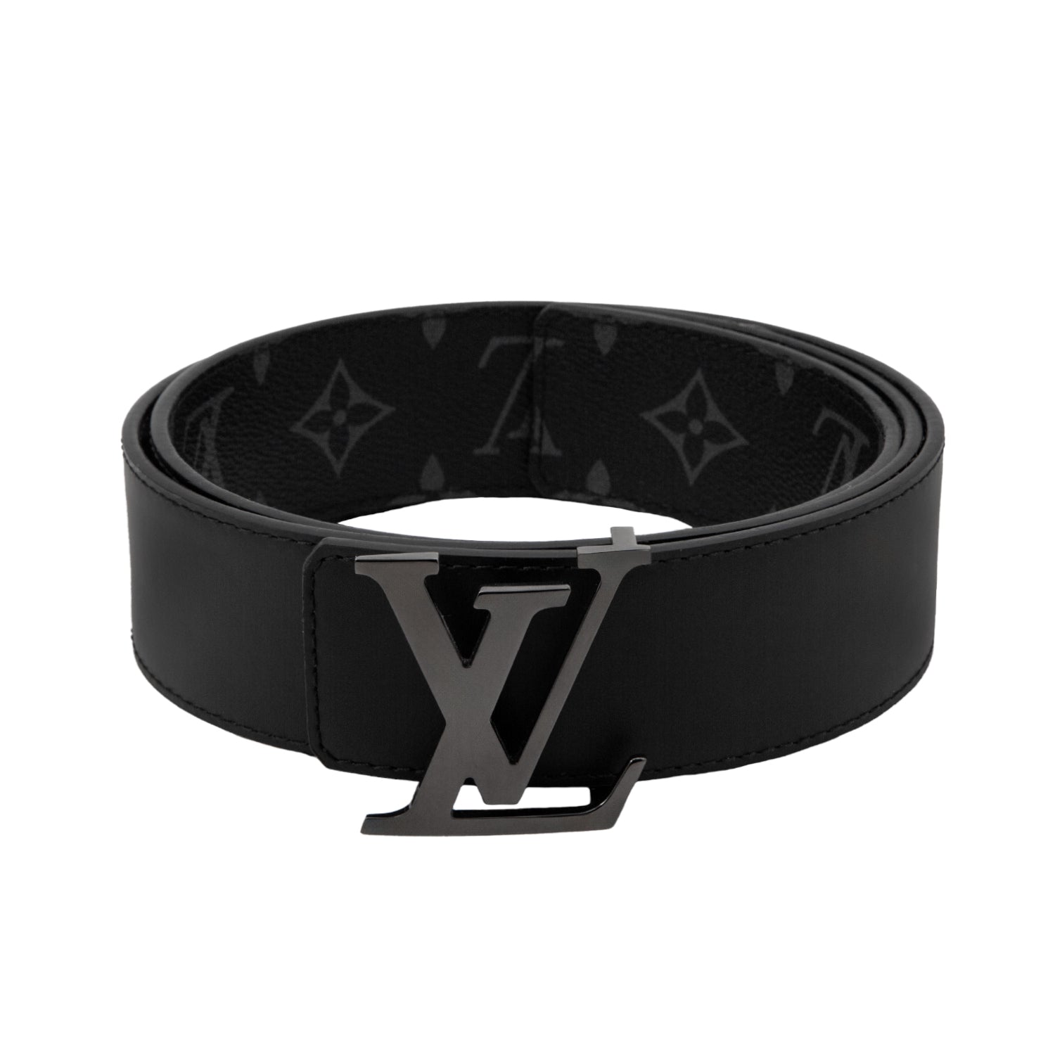 Cinturón reversible con iniciales LV
