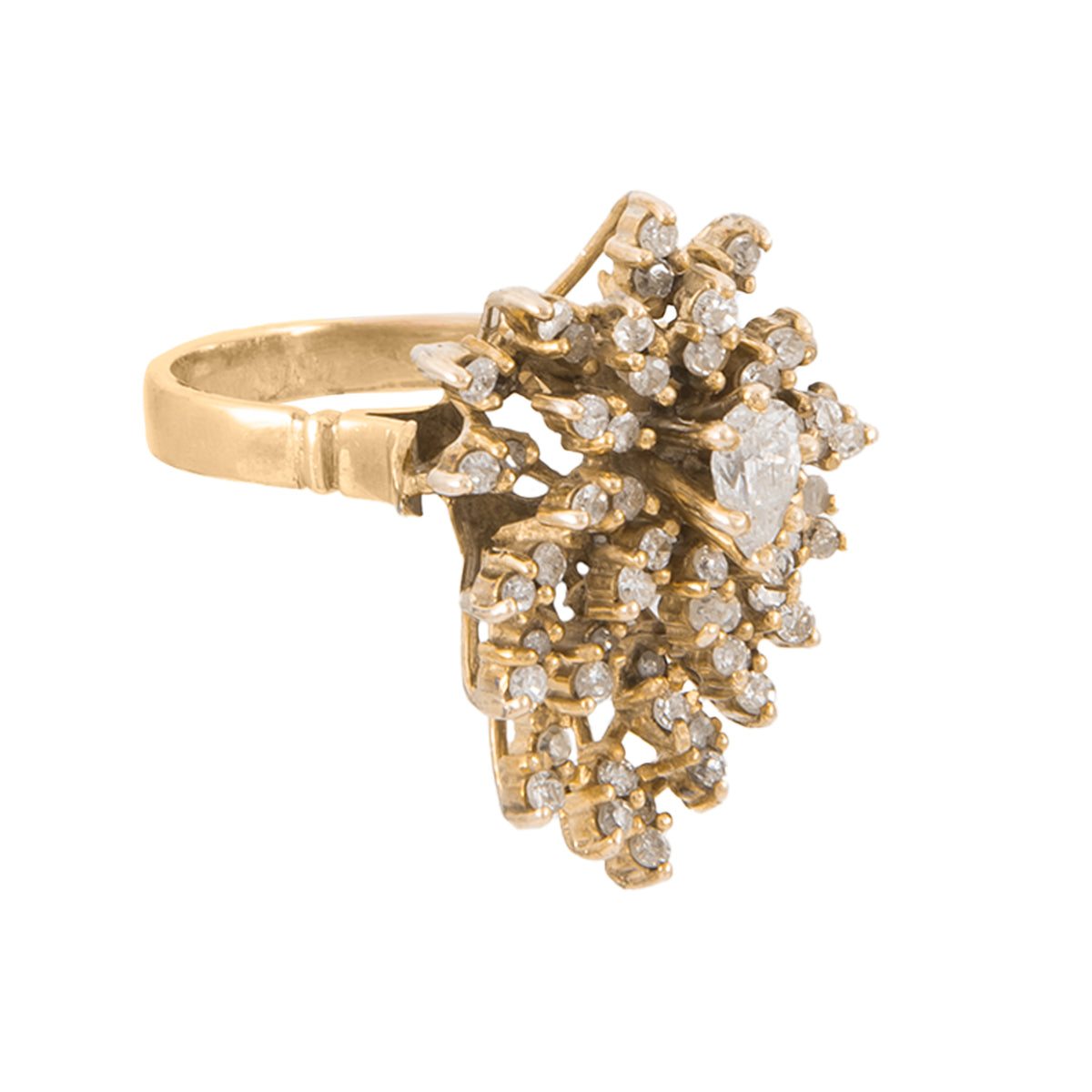 Anillo Tipo Coctel en Oro Amarillo 10K