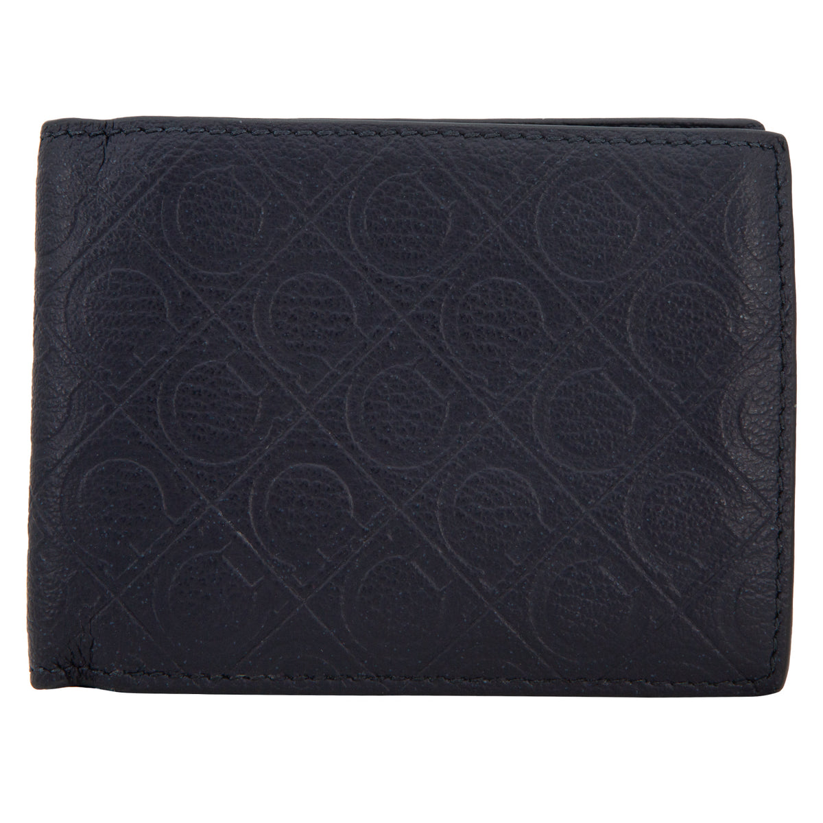 Cartera Gancini en Piel Color Azul Marino