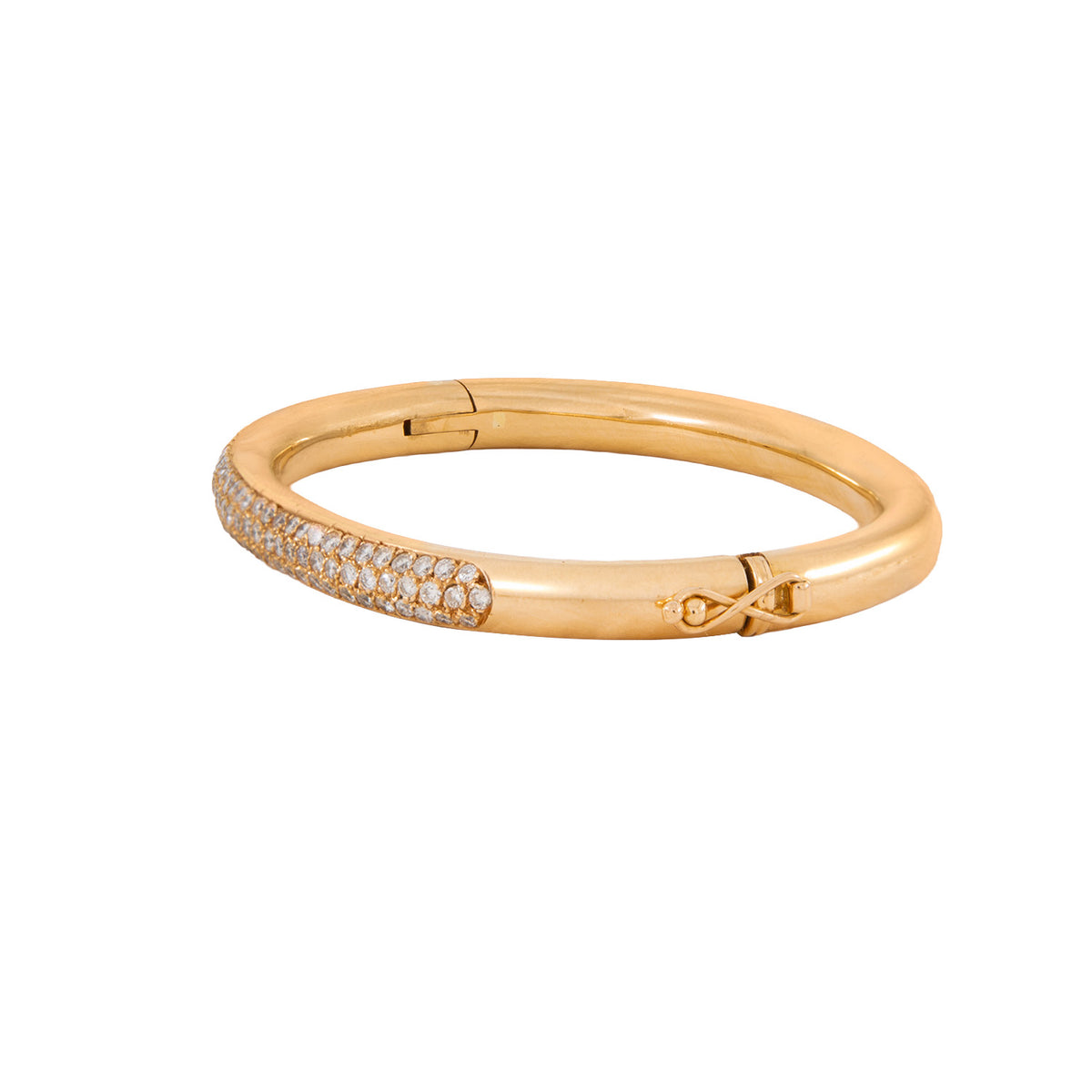 Brazalete en Oro Amarillo 18K con Diamantes