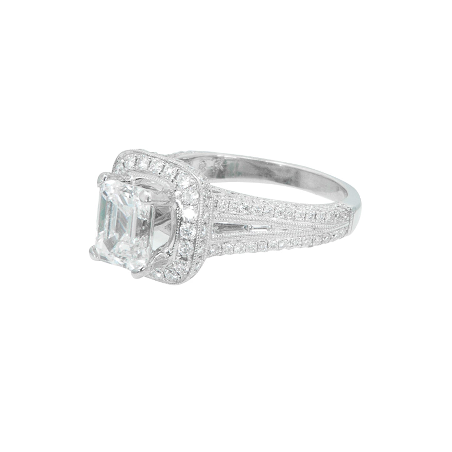 Anillo Solitario Diamante Corte Esmeralda 2.0 CT