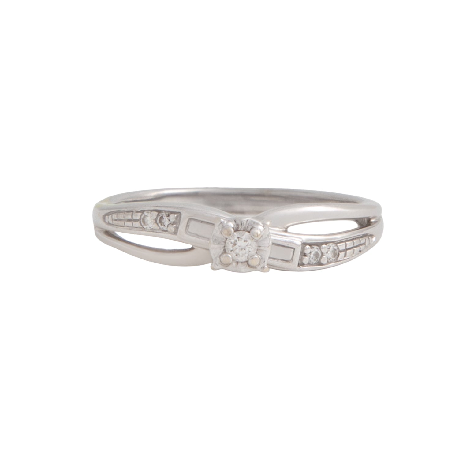 Anillo Solitario Entrelazado