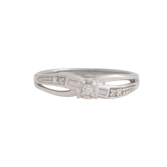 Anillo Solitario Entrelazado