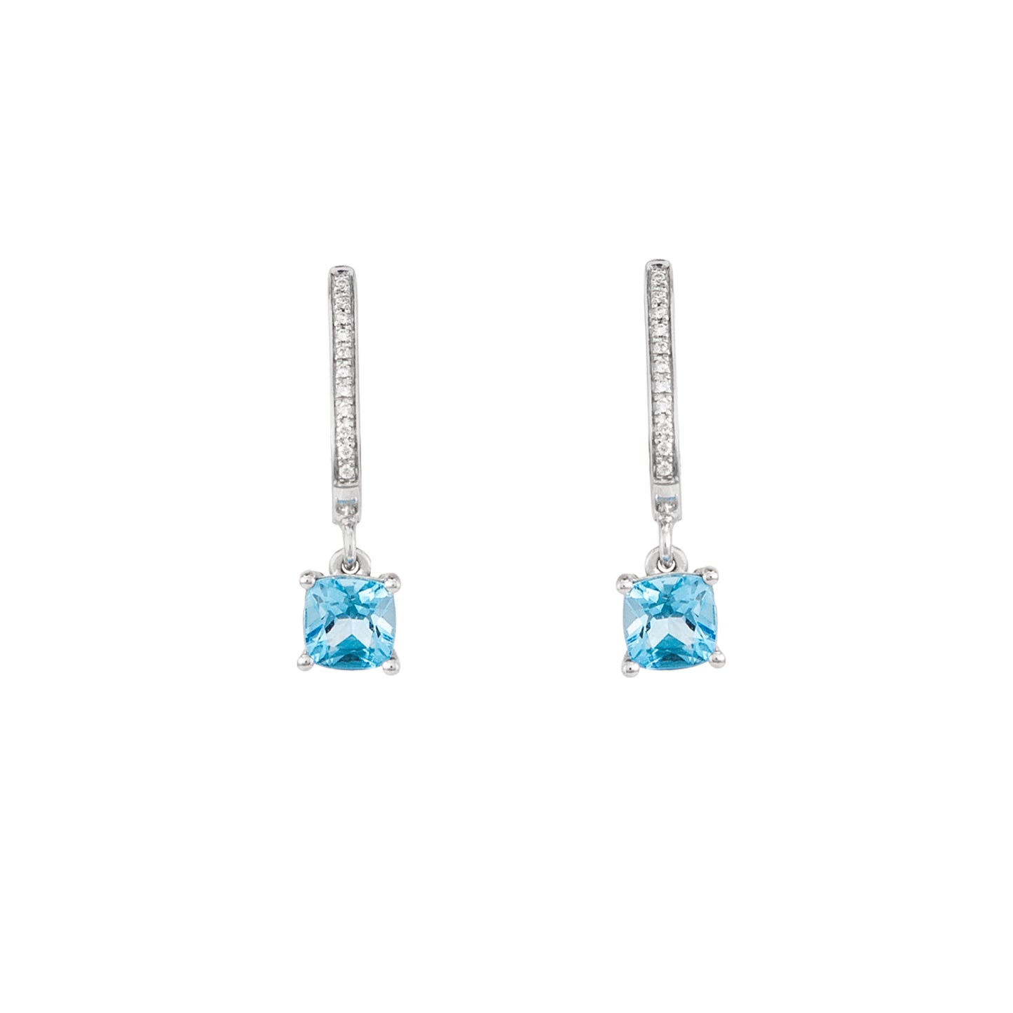 Juego de Aretes y Gargantilla en Oro Blanco