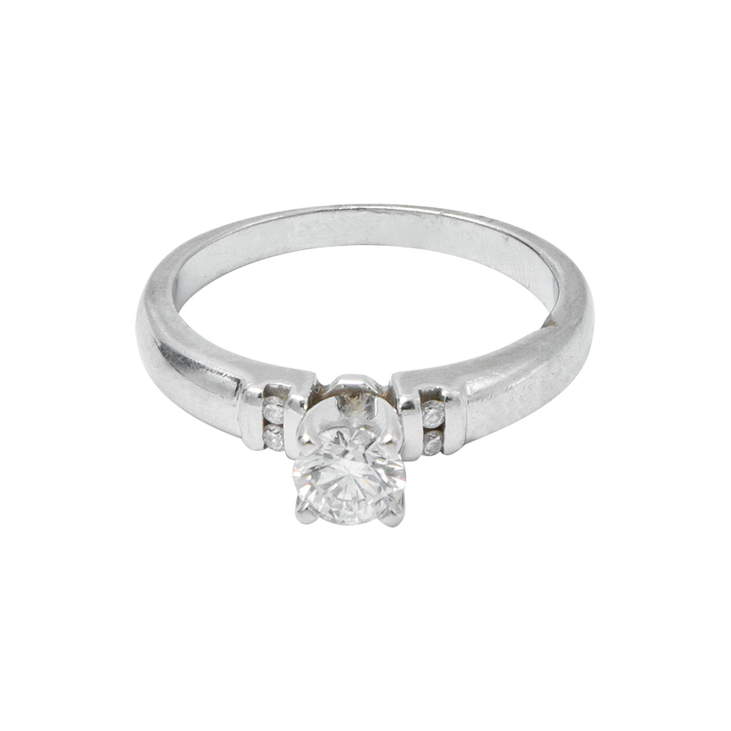 Solitario en oro blanco de 14K - Boutique San Agustín