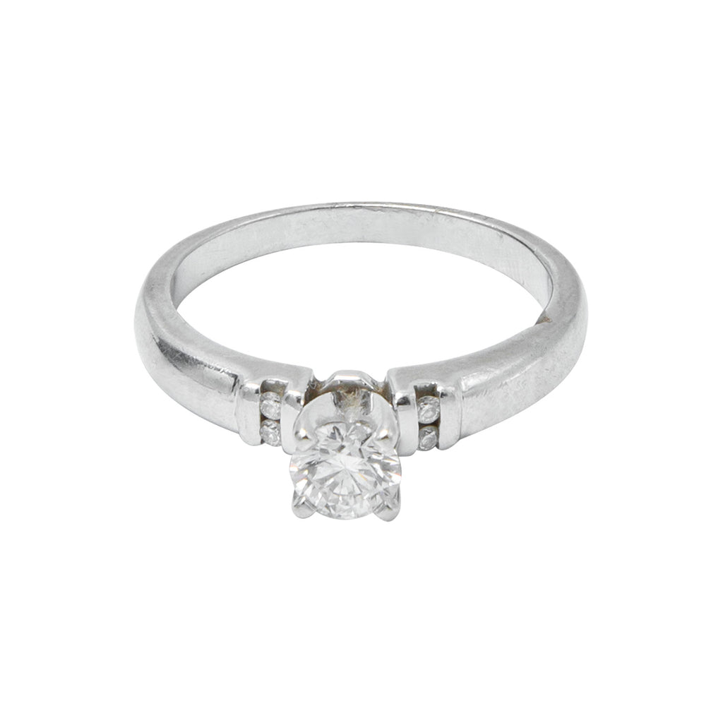 Solitario en oro blanco de 14K - Boutique San Agustín