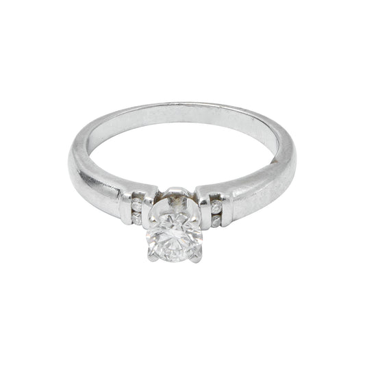 Solitario en oro blanco de 14K - Boutique San Agustín