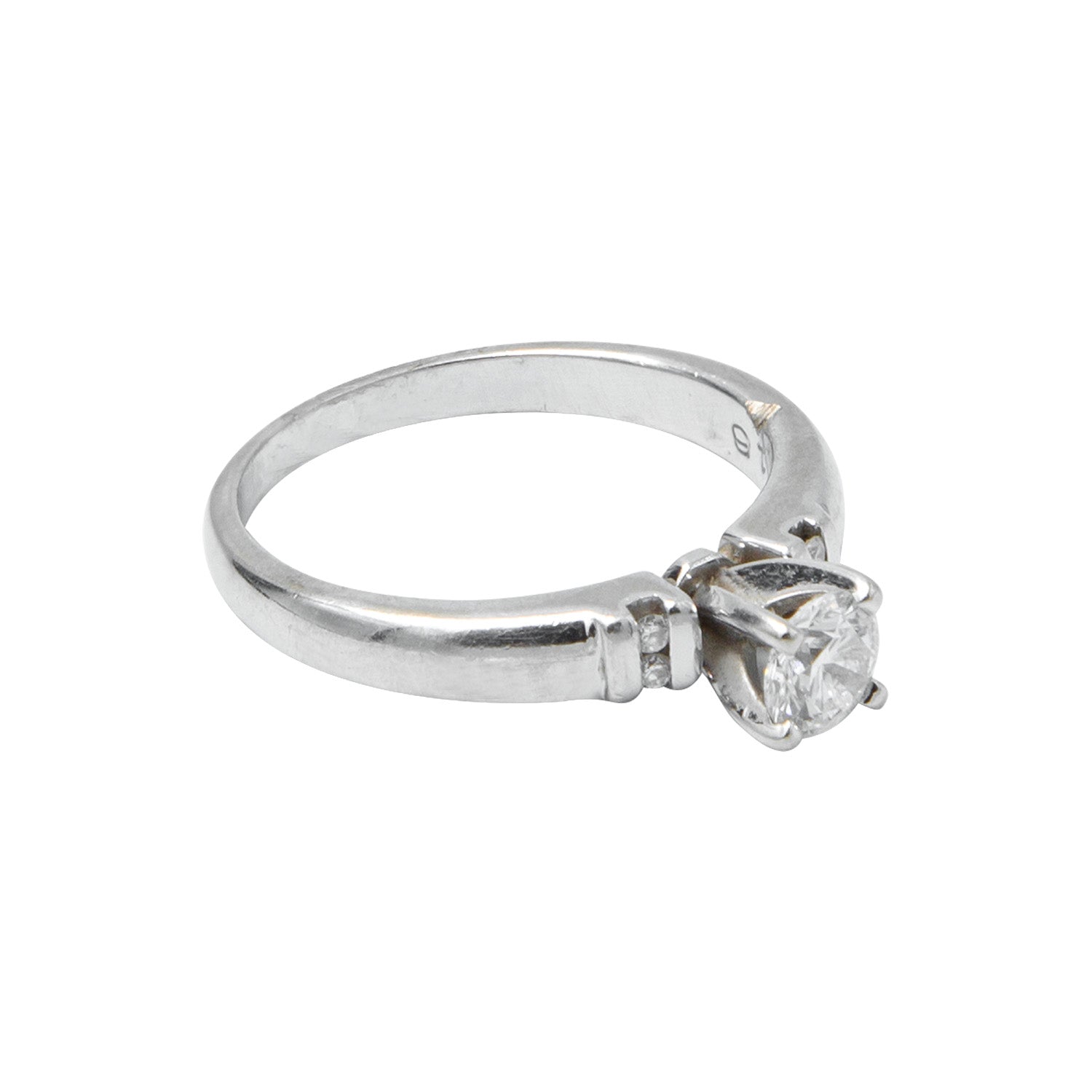 Solitario en oro blanco de 14K - Boutique San Agustín