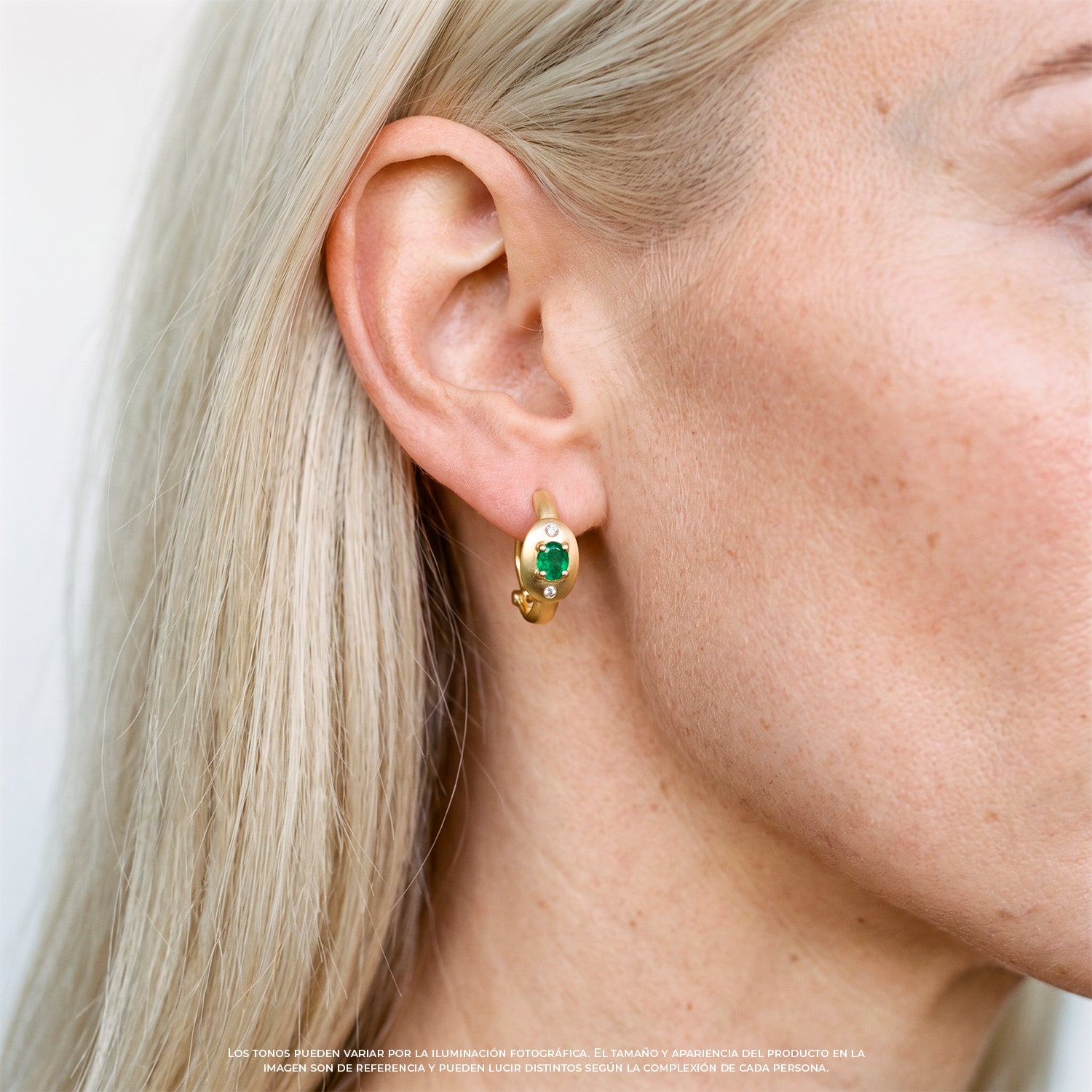 Aretes con Esmeraldas y Diamantes