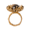 Anillo Diseño Vintage con Ojo de Tigre y Diamantes