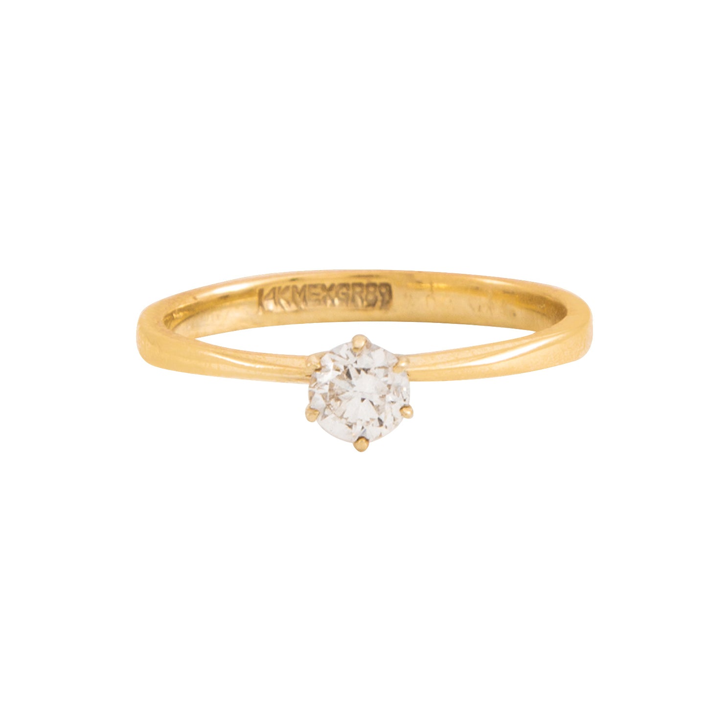Anillo Solitario 14k