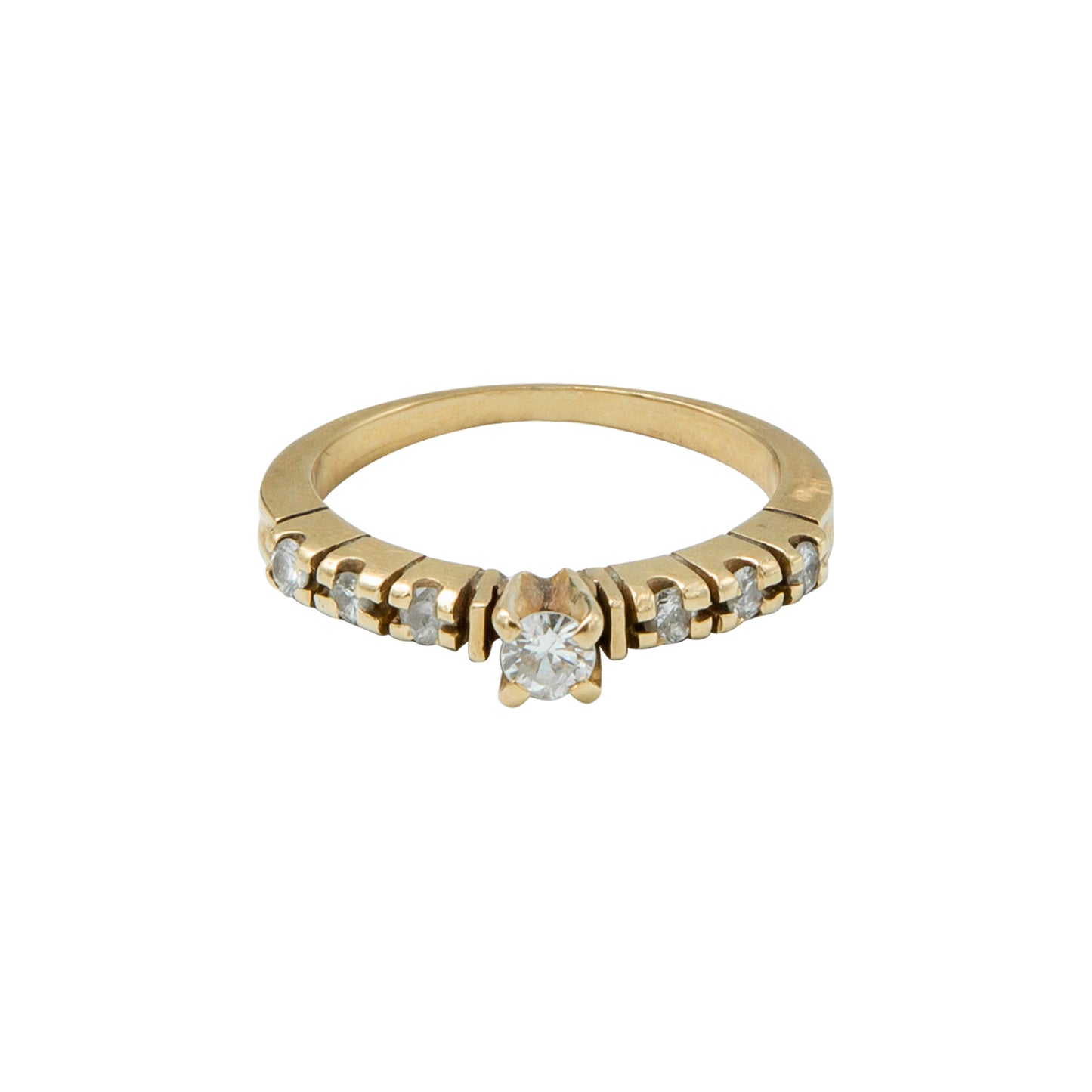 Anillo Solitario Oro Amarillo 0.18 Ct