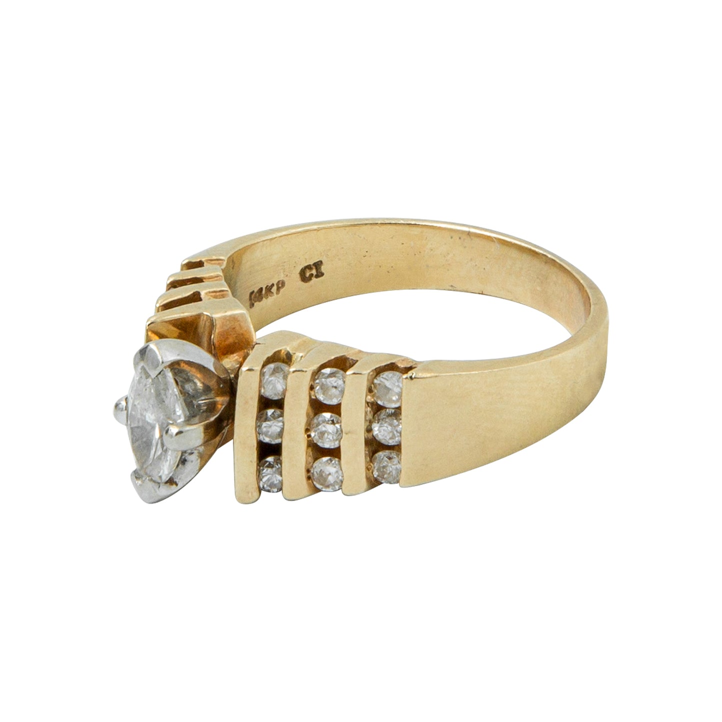 Anillo Solitario 0.35 CT en Oro amarillo