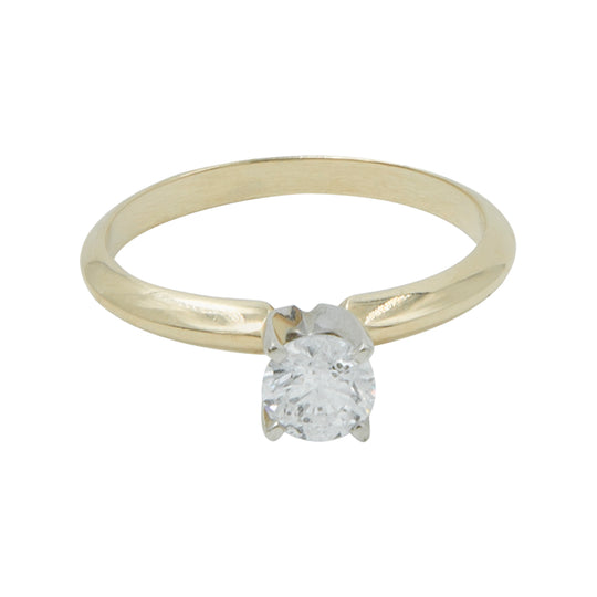 Anillo Solitario en Oro Amarillo