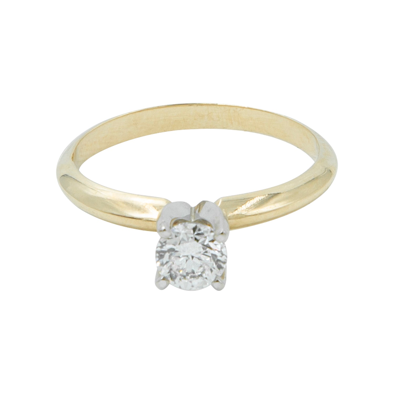 Anillo solitario en Oro amarillo 0.46 - Boutique San Agustín