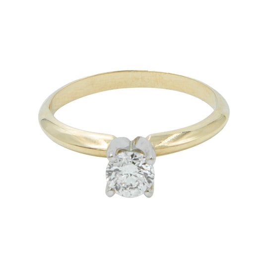 Anillo solitario en Oro amarillo 0.46