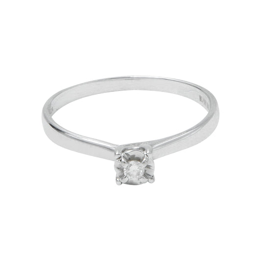 VENDIDO Anillo Oro Blanco 0.04 CT