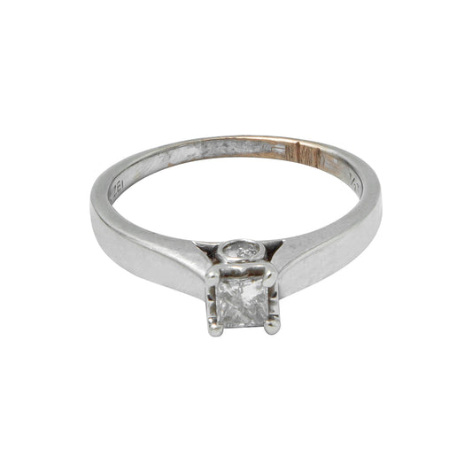VENDIDO Anillo Solitario de 0.33 CT Oro Blanco