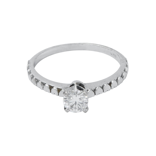 Anillo Solitario de 0.52 CT Oro Blanco