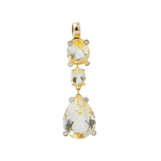 VENDIDO Dije Oro Amarillo con Diamantes