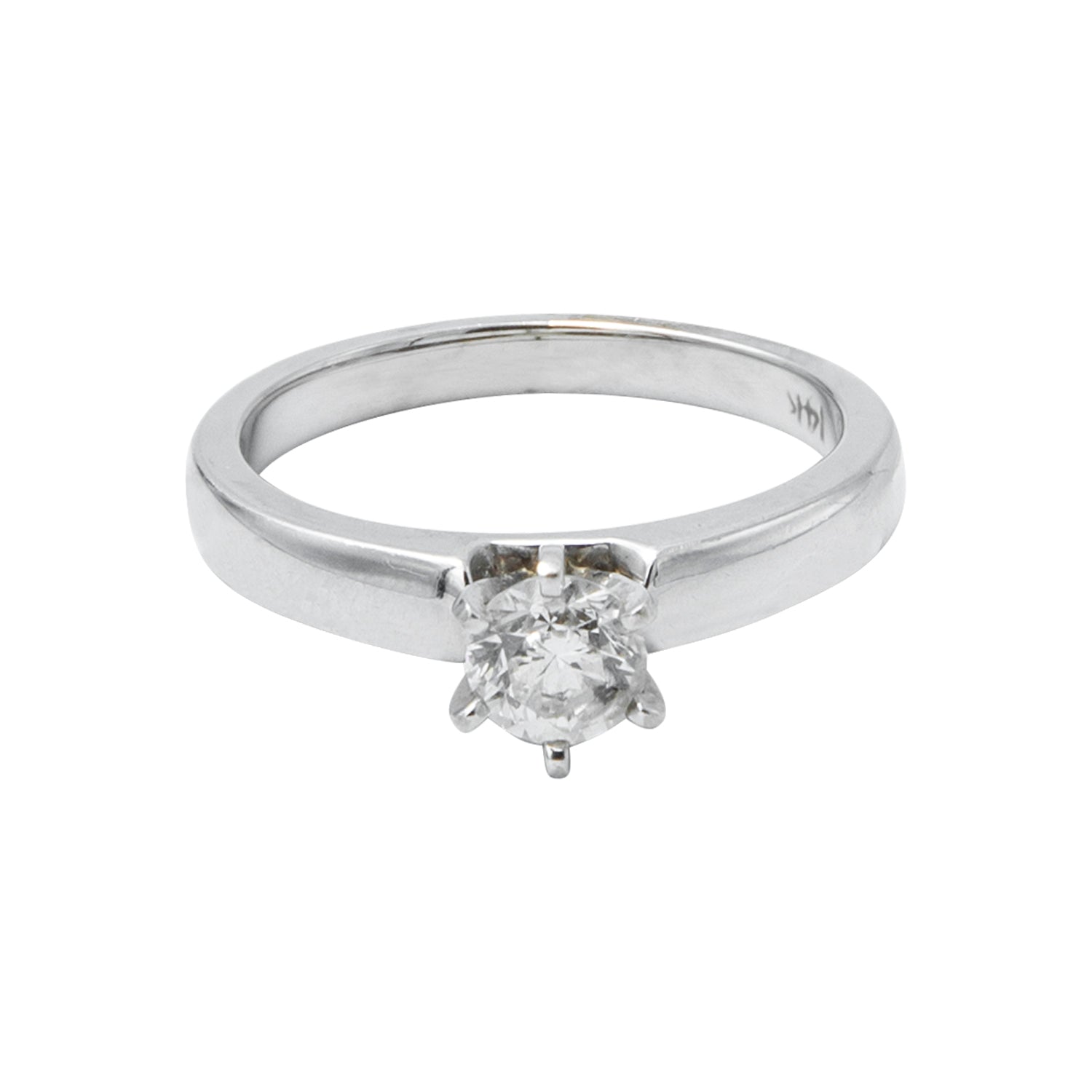 Anillo Solitario Oro Blanco Claridad SI2 - Boutique San Agustín