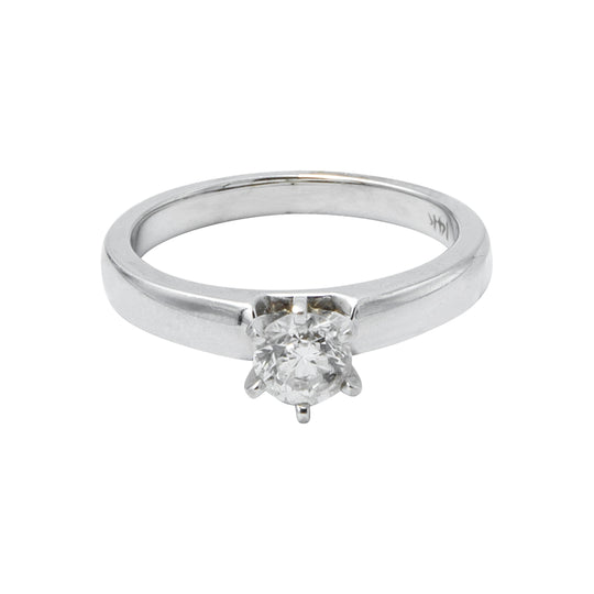 Anillo Solitario Oro Blanco Claridad SI2