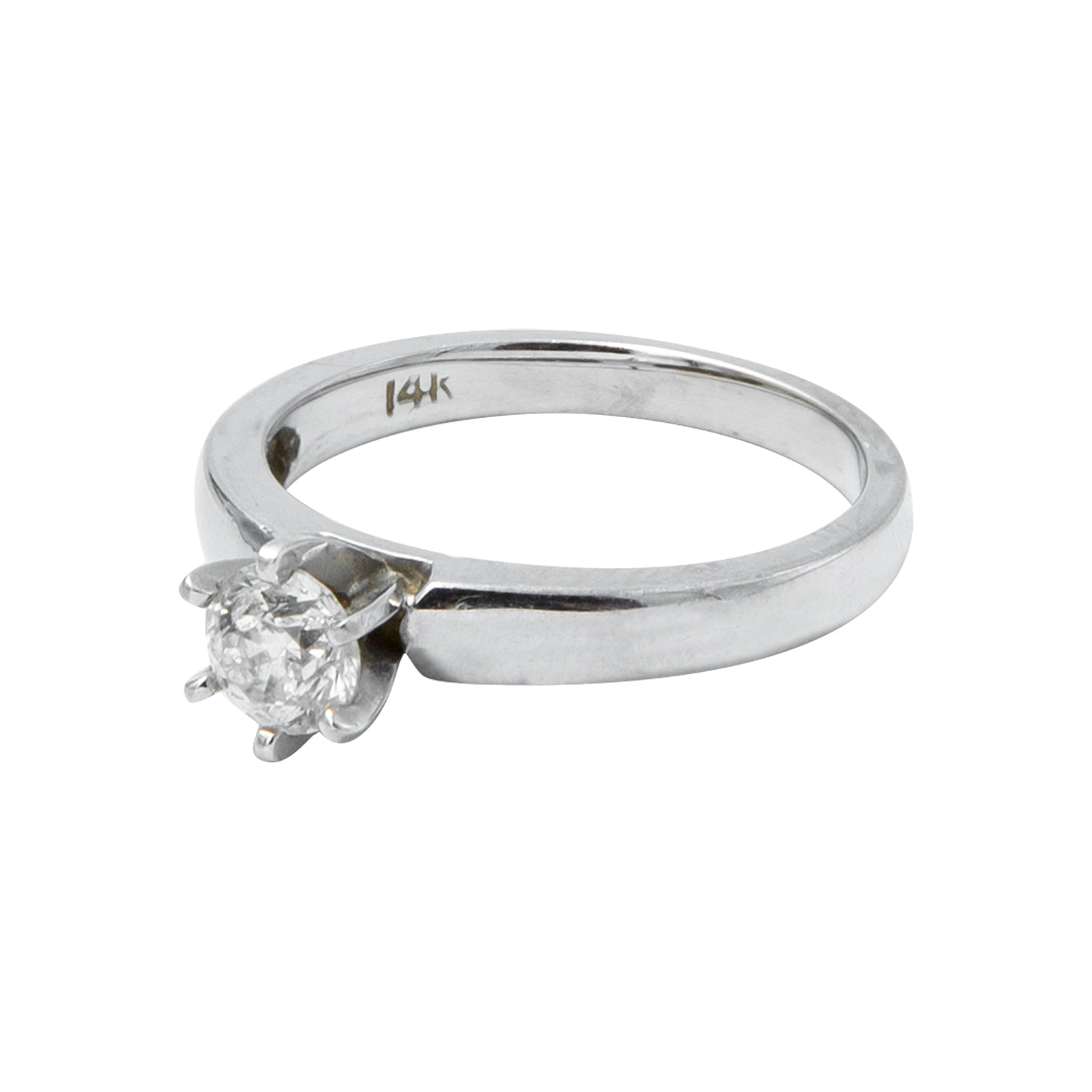 Anillo Solitario Oro Blanco Claridad SI2 - Boutique San Agustín
