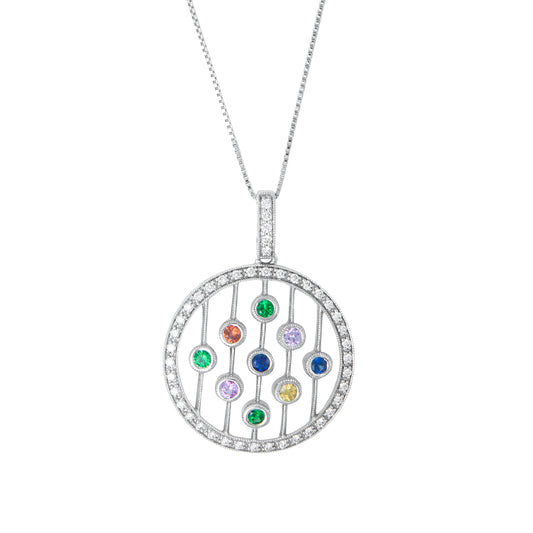 VENDIDO Gargantilla con piedras de colores