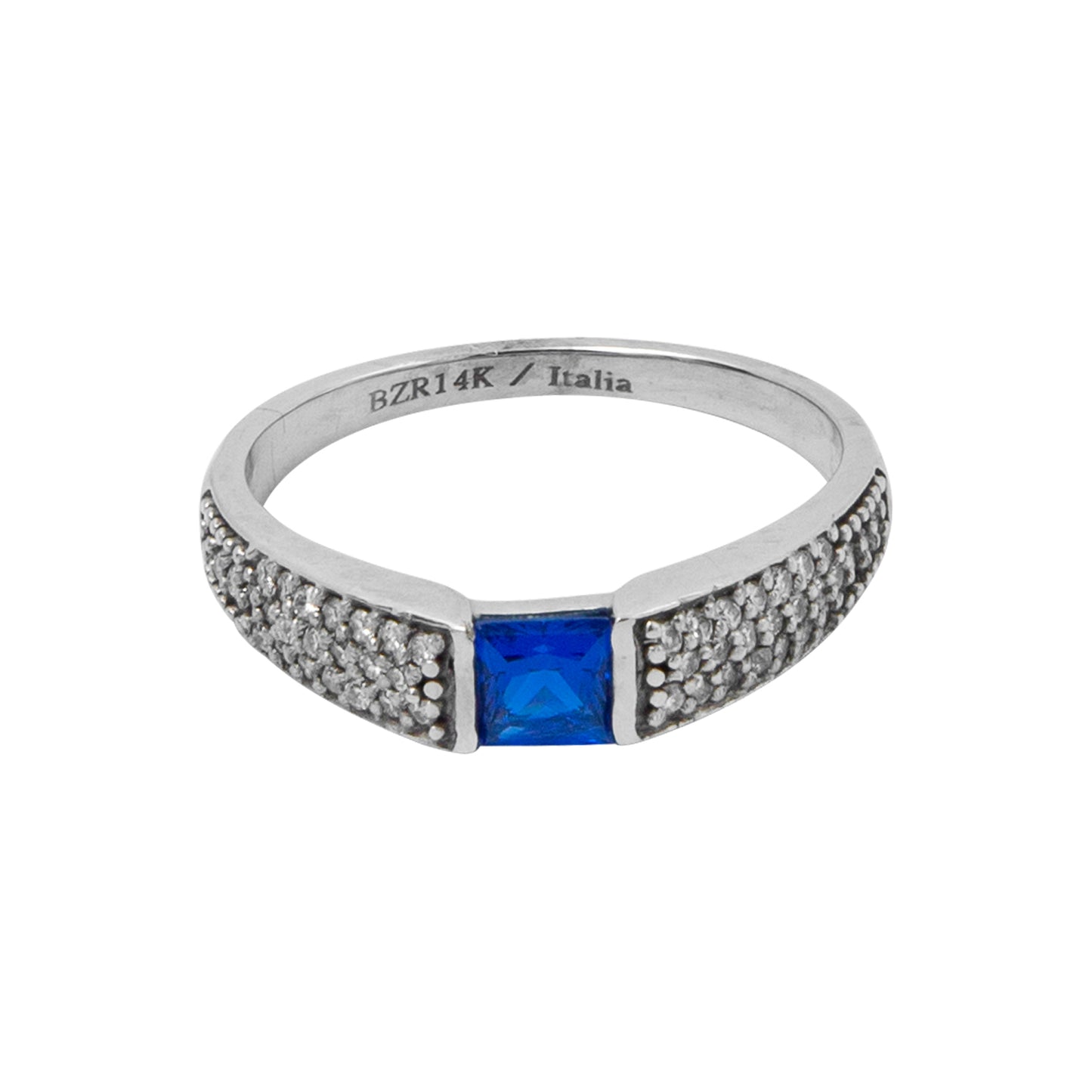 Anillo de Dama con Piedra Azul