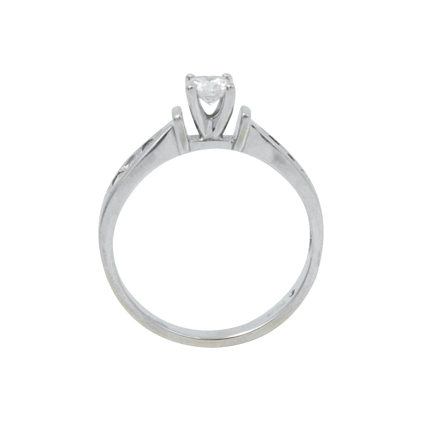 VENDIDO Anillo Solitario 0.20 CT Oro Blanco