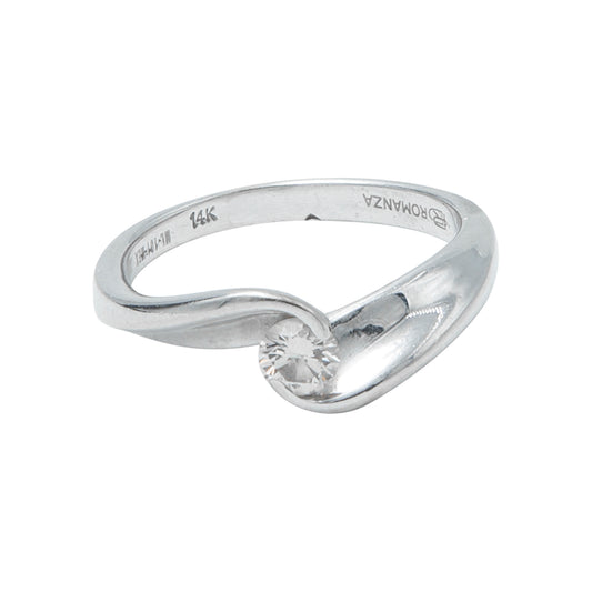 VENDIDO Anillo Oro Blanco 0.20 CT
