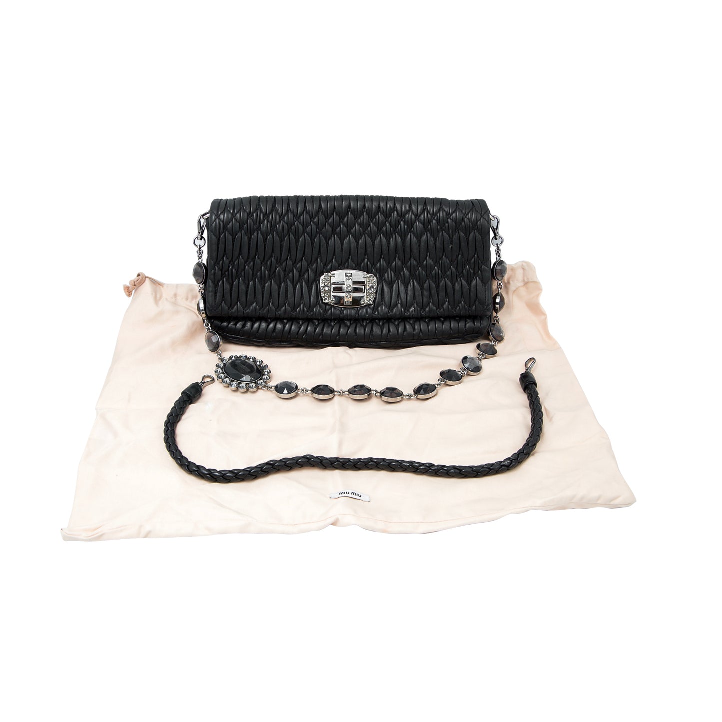 VENDIDO Crossbody Black Rouched