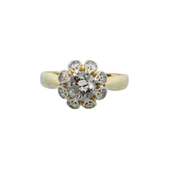 Anillo flor de Brillantes
