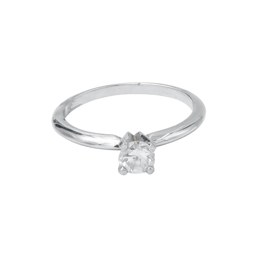 VENDIDO Anillo Solitario 0.40 CT oro blanco