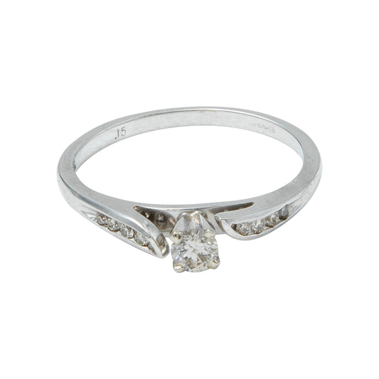 VENDIDO Anillo Solitario 0.15 CT Claridad VS1